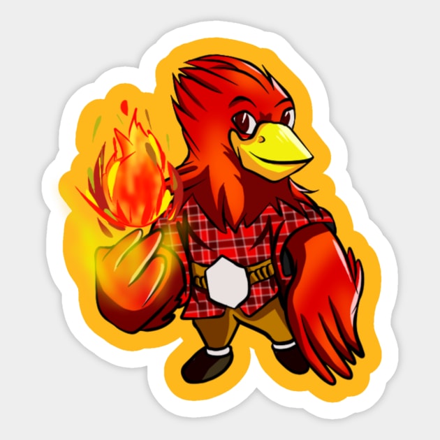 Chicken of FIre Sticker by RahmanDG